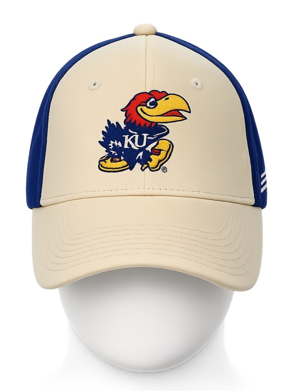 KU Adidas Cream and Blue Cap